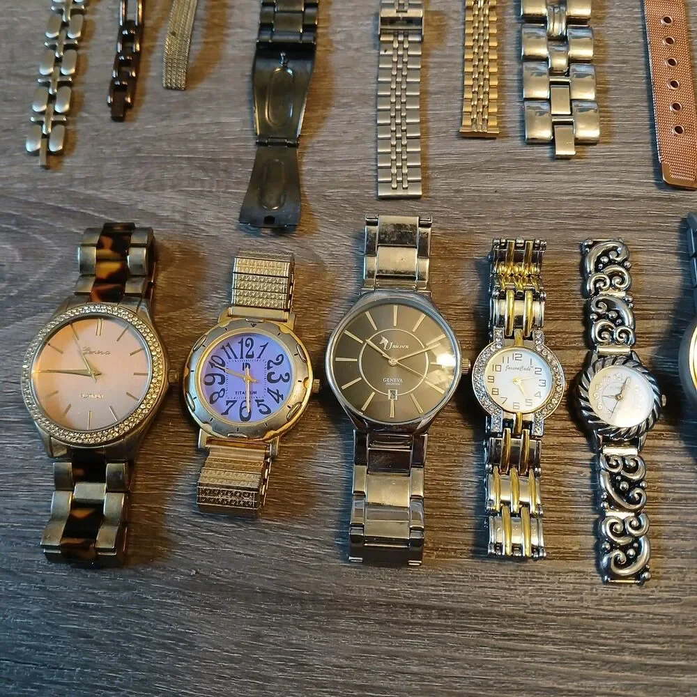 Lot 35+ Watches Parts/Repair ALL Metal Timex Relic Anne Klein Avenue Rumours